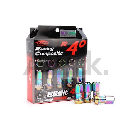 Perfectpitch 12x1.50 in. R40 Lug Nuts, Black - 20 Piece PE3858096